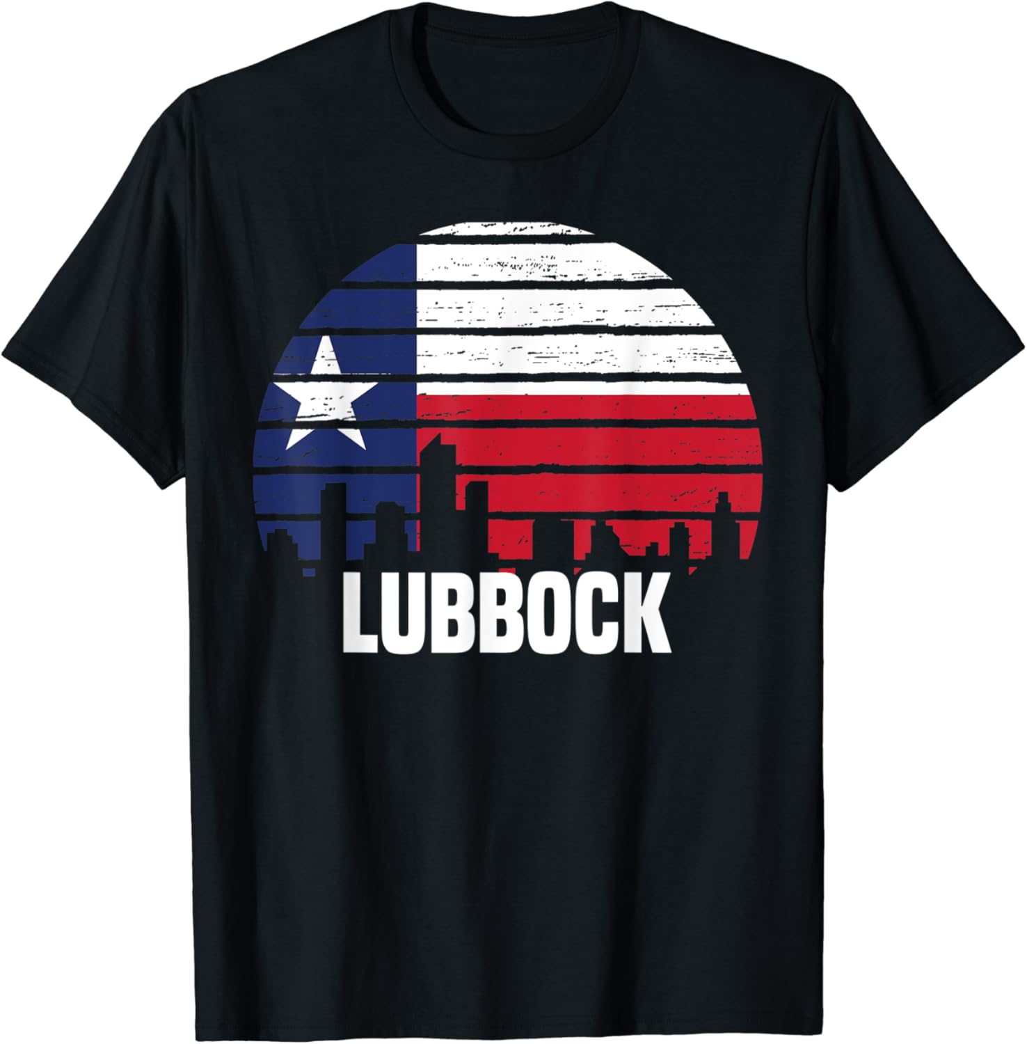 Lubbock Texas TShirt TX Group City Trip Silhouette Flag